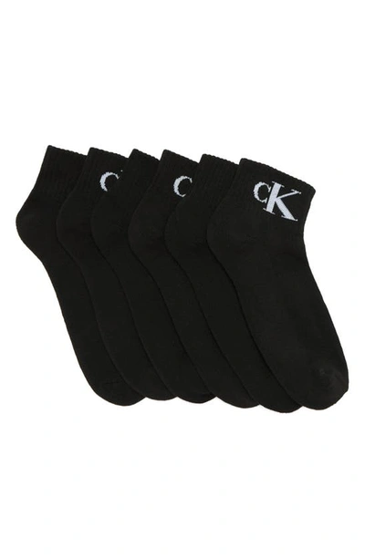 Calvin Klein 6-pack 1/2 Terry Cushion Cut Socks In Black Assorted