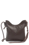 Lucky Brand Theo Leather Crossbody Bag In Chocolate Pebbled Leather