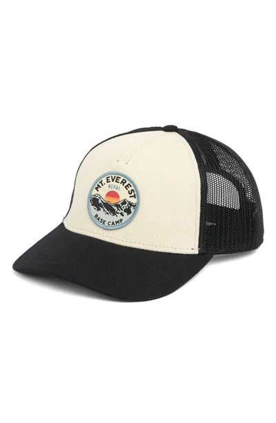 American Needle Mt. Everest Snap Back Cap In Black/ Ivory