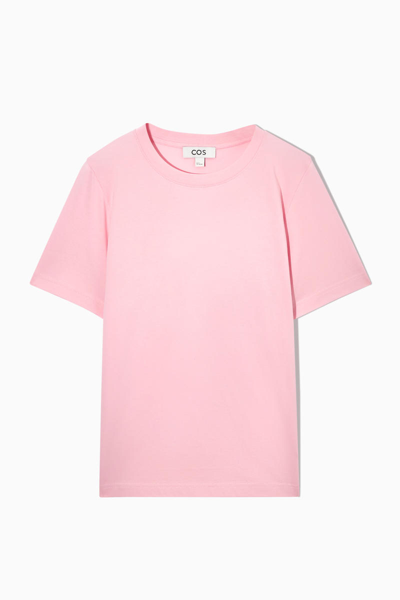 Cos Regular Fit T-shirt In Pink