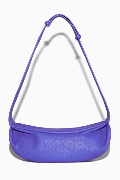 Cos Leather Crossbody Bag In Blue