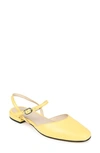 Journee Signature Amannda Ankle Strap Low Pump In Yellow