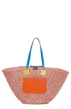 ETRO MULTICOLOR WOVEN BEACH TOTE