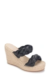 KENNETH COLE NEW YORK OLIVIA BRAIDED ESPADRILLE PLATFORM WEDGE SANDAL