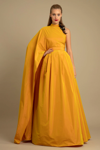 Shop Gemy Maalouf Asymmetrical Taffeta Gown