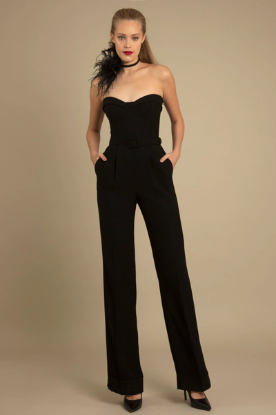 Gemy Maalouf Strapless Crepe Jumpsuit