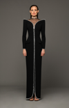 Jean Louis Sabaji Crystal-embellished Tailored Maxi Dress