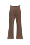 Alexander Wang Slim Flare Pant In Heavy Stretch Terry In Washed Cola