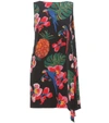 VALENTINO PRINTED SLEEVELESS SILK DRESS,P00246898