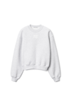 Alexander Wang Essential Logo Cotton Jersey Sweatshirt In Light Heather Grey