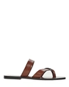 A.EMERY CARTER LEATHER SLIDE SANDALS