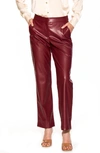 Alexia Admor Faux Leather Pants In Burgundy