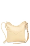 Lucky Brand Theo Leather Crossbody Bag In Buttered Yellow Pebbled Leathe