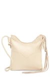 Lucky Brand Theo Leather Crossbody Bag In Stucco Pebbled Leather/ Smooth