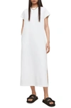 Allsaints Womens Optic White Anna Short-sleeve Cotton Maxi Dress 6
