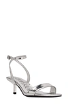 Calvin Klein Women's Gerri Ankle Strap Sandals Women's Shoes In Metallic Silver