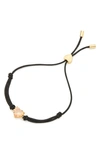 Kate Spade Gold-tone Birthday Gemstone Heart Slider Bracelet In Topaz