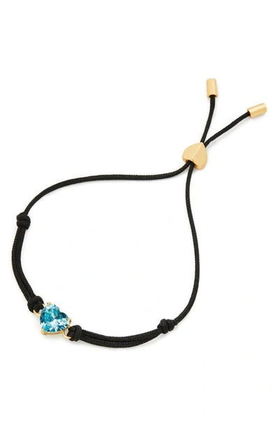 Kate Spade January Epoxy & Cord Slider Bracelet In March - Aquamarine