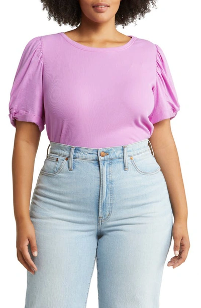 1.state Puff Sleeve Top In Iris Orchid