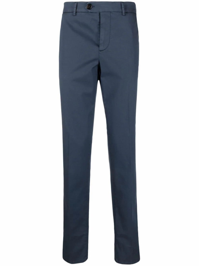 Brunello Cucinelli Mens Blue Cotton Pants In Green