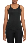Nike Dri-fit Racerback Tank In Black/ White