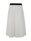 KARL LAGERFELD KARL LAGERFELD WOMEN'S WHITE OTHER MATERIALS SKIRT,221W1203WHITE 44