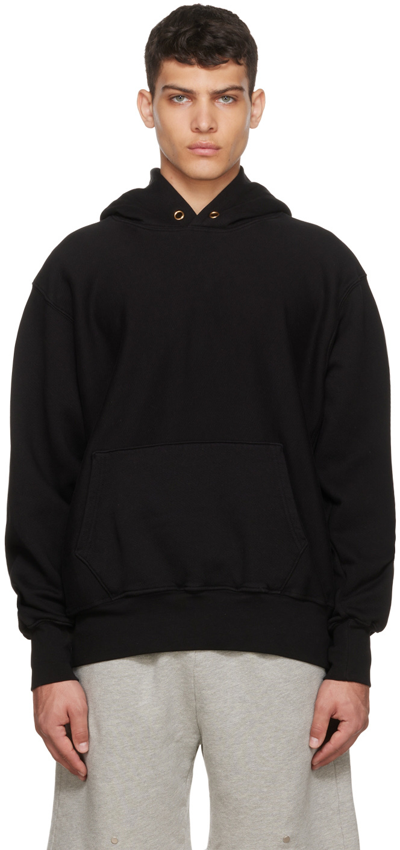 Les Tien Black Cotton Hoodie