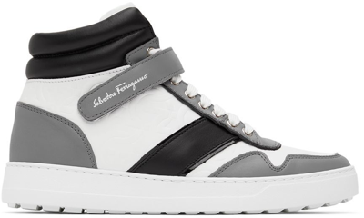 Ferragamo White High-top Noe Sneakers
