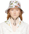 ERDEM WHITE LINEN BUCKET HAT