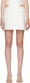 DION LEE WHITE Y FRONT MINISKIRT
