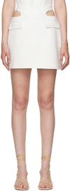 Dion Lee White Y Front Miniskirt In Ivory