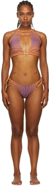 BARRAGAN SSENSE EXCLUSIVE ORANGE & PURPLE AMBRA BIKINI