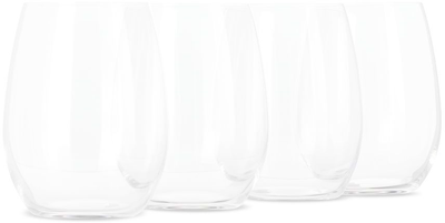 Nude Glass Pure Stemless Bordeaux Glass Set In Clear