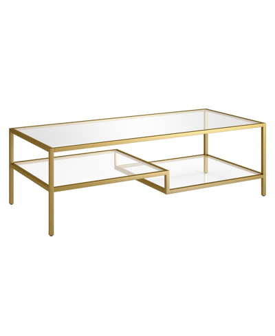 Hudson & Canal Lovett 54" Coffee Table In Brass