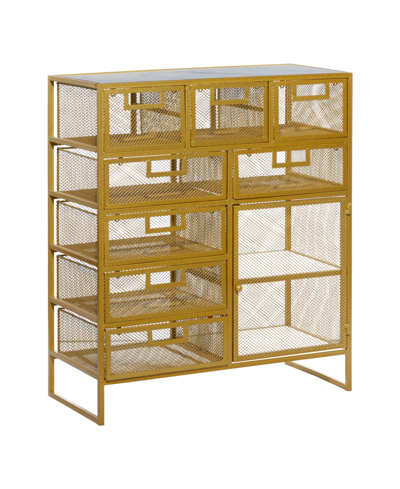 Rosemary Lane Metal Contemporary Storage Unit In Gold-tone
