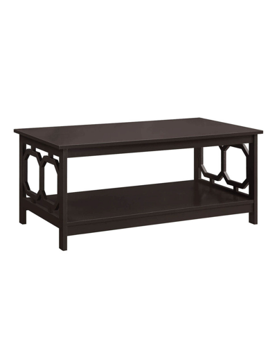 Convenience Concepts Omega Coffee Table With Shelf In Black
