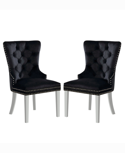 Furniture Of America Brindabella Tufted Chairs, Set Of 2 In Black