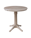 International Concepts 36" Round Top Pedestal Table With 12" Leaf