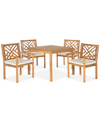 Safavieh Del Outdoor Mar 5 Pc Dining Set