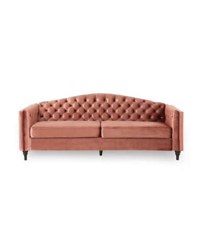 Noble House Antoine Traditional Button Tufted 3 Seater Sofa