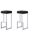 BEST MASTER FURNITURE DORRINGTON BACKLESS BAR STOOL, SET OF 2