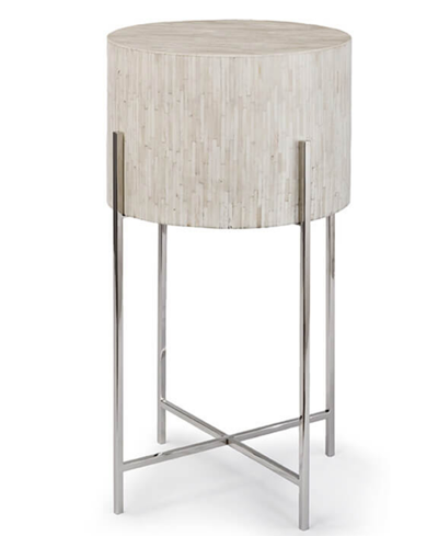 Regina Andrew Design Bone Drum Table In Silver