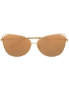 LINDA FARROW GALLERY OVERSIZED SUNGLASSES,LFL556C5SUN11785760