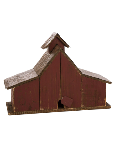 Glitzhome Extra-large Rustic Wood Barn Birdhouse In Brown