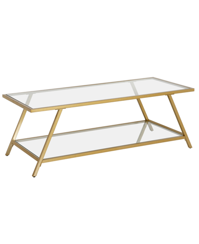 Hudson & Canal Yair Coffee Table, 48" X 20" In Brass