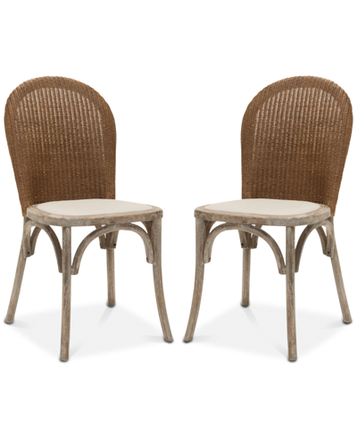 Safavieh Jaynus Set Of 2 Dining Chairs In Taupe
