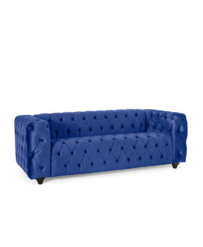 Noble House Sagewood Contemporary Tufted 3 Seater Sofa