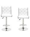 BEST MASTER FURNITURE KIMBERLY MODERN SWIVEL BAR STOOL WITH CRYSTALS, SET OF 2