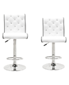 Best Master Furniture Kimberly Modern Swivel Bar Stool With Crystals, Set Of 2