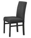 Best Master Furniture Vitaliya Black Charcoal Linen Side Chairs, Set Of 2
